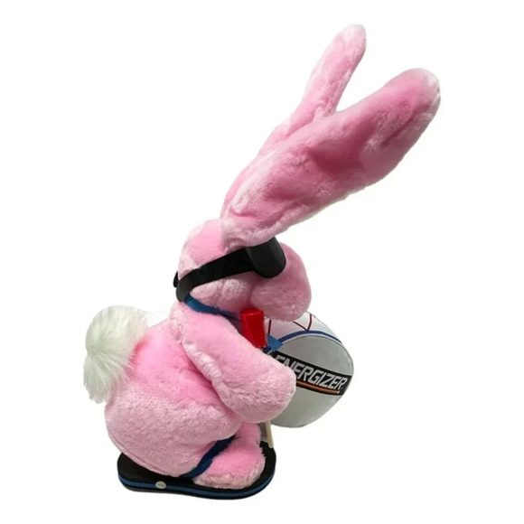 Vintage Energizer Bunny Pink Plush 21 inch tall 1989 Battery Rabbit Moves - Picture 8 of 12